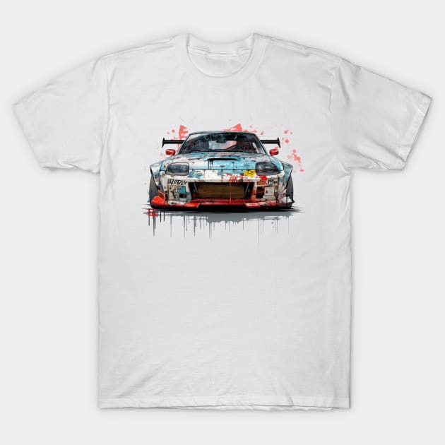 90s retro vintage japanese old school sport car manga anime T-Shirt by bulografik